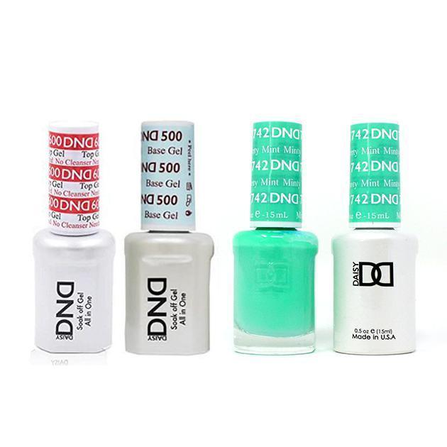 DND - #500#600 Base, Top, Gel & Lacquer Combo - Minty Mint - #742 - Gel & Lacquer Polish at Beyond Polish