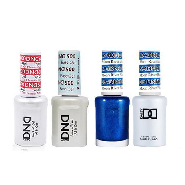 DND - #500#600 Base, Top, Gel & Lacquer Combo - Moon River Blue - #694 - Gel & Lacquer Polish at Beyond Polish