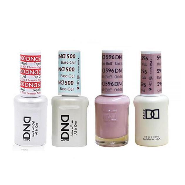 DND - #500#600 Base, Top, Gel & Lacquer Combo - Oak Buff - #596 - Gel & Lacquer Polish at Beyond Polish