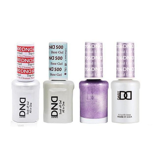 DND - #500#600 Base, Top, Gel & Lacquer Combo - Orchid Lust - #706