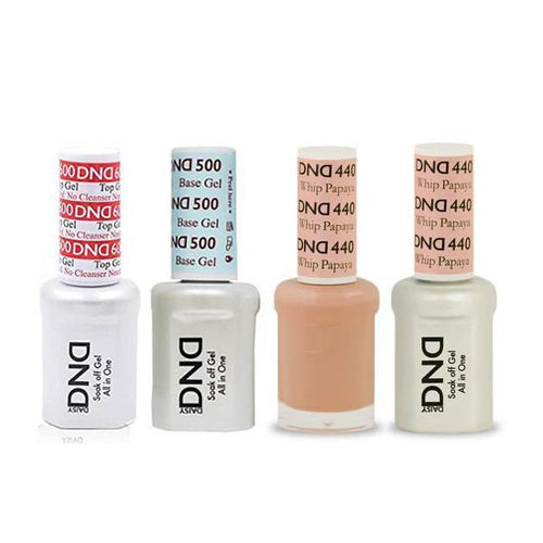 DND - #500#600 Base, Top, Gel & Lacquer Combo - Papaya Whip - #440