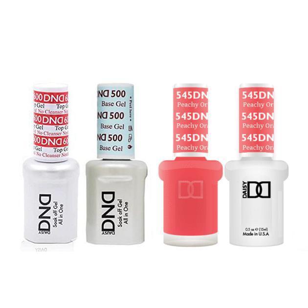 DND - #500#600 Base, Top, Gel & Lacquer Combo - Peachy Orange - #545 - Gel & Lacquer Polish at Beyond Polish