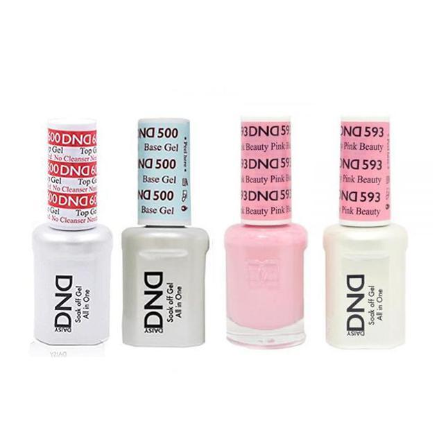 DND - #500#600 Base, Top, Gel & Lacquer Combo - Pink Beauty - #593 - Gel & Lacquer Polish at Beyond Polish