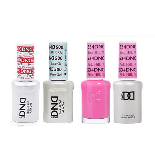 DND - #500#600 Base, Top, Gel & Lacquer Combo - Pink Hill NC - #534