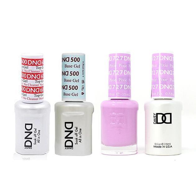DND - #500#600 Base, Top, Gel & Lacquer Combo - Pixie - #727 - Gel & Lacquer Polish at Beyond Polish