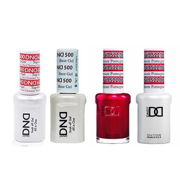DND - #500#600 Base, Top, Gel & Lacquer Combo - Pomegranet - #522 - Gel & Lacquer Polish at Beyond Polish