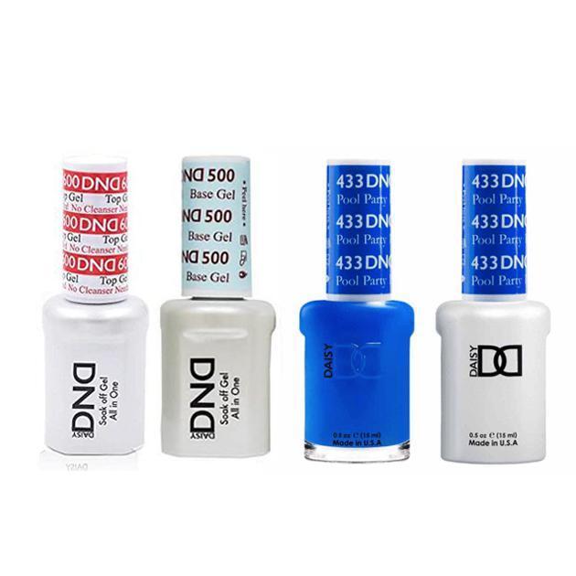 DND - #500#600 Base, Top, Gel & Lacquer Combo - Pool Party - #433 - Gel & Lacquer Polish at Beyond Polish