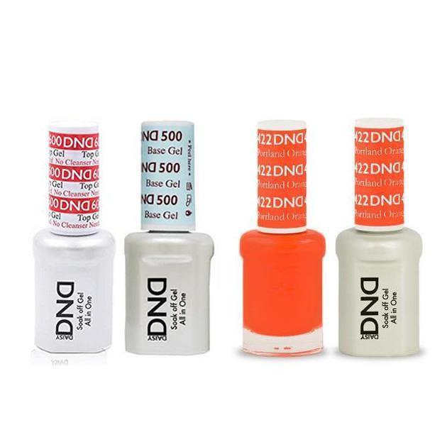 DND - #500#600 Base, Top, Gel & Lacquer Combo - Portland Orange - #422 - Gel & Lacquer Polish at Beyond Polish