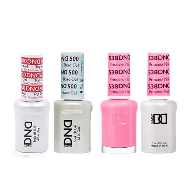 DND - #500#600 Base, Top, Gel & Lacquer Combo - Princess Pink - #538 - Gel & Lacquer Polish at Beyond Polish