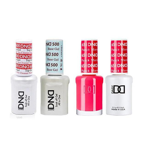 DND - #500#600 Base, Top, Gel & Lacquer Combo - Punch Marshmallow - #651