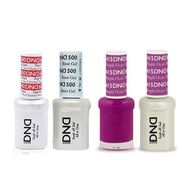 DND - #500#600 Base, Top, Gel & Lacquer Combo - Purple Heart - #415 - Gel & Lacquer Polish at Beyond Polish