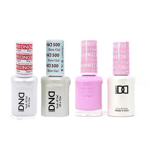 DND - #500#600 Base, Top, Gel & Lacquer Combo - Purple Rain - #728