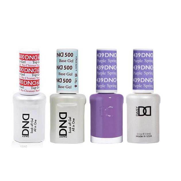 DND - #500#600 Base, Top, Gel & Lacquer Combo - Purple Spring - #439 - Gel & Lacquer Polish at Beyond Polish