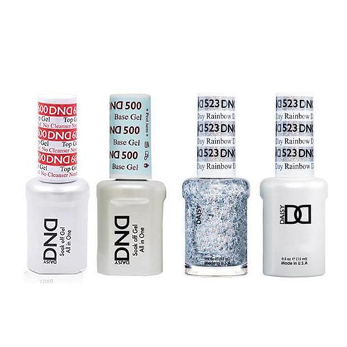 DND - #500#600 Base, Top, Gel & Lacquer Combo - Rainbow Day - #523