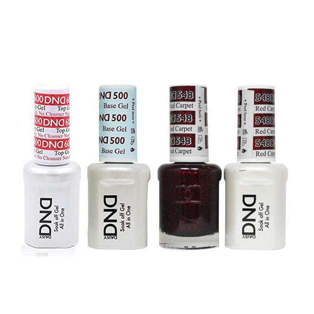 DND - #500#600 Base, Top, Gel & Lacquer Combo - Red Carpet - #548 - Gel & Lacquer Polish at Beyond Polish