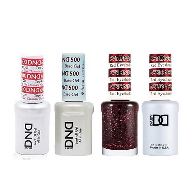 DND - #500#600 Base, Top, Gel & Lacquer Combo - Red Eyeshadow - #675 - Gel & Lacquer Polish at Beyond Polish