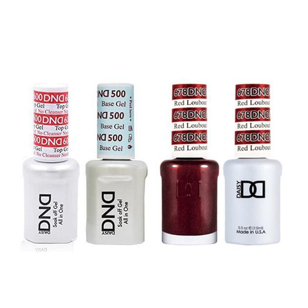 DND - #500#600 Base, Top, Gel & Lacquer Combo - Red Louboutin - #678 - Gel & Lacquer Polish at Beyond Polish