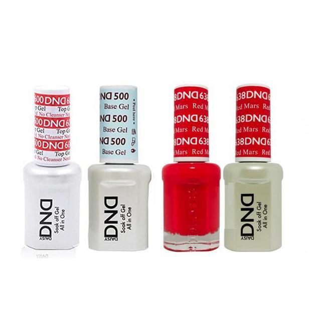 DND - #500#600 Base, Top, Gel & Lacquer Combo - Red Mars - #638 - Gel & Lacquer Polish at Beyond Polish