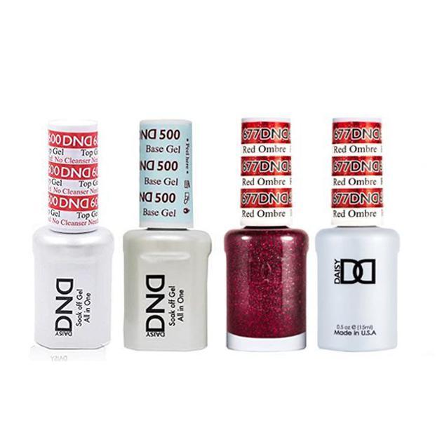 DND - #500#600 Base, Top, Gel & Lacquer Combo - Red Ombre - #677 - Gel & Lacquer Polish at Beyond Polish