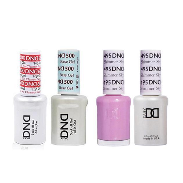 DND - #500#600 Base, Top, Gel & Lacquer Combo - Shimmer Sky - #495 - Gel & Lacquer Polish at Beyond Polish