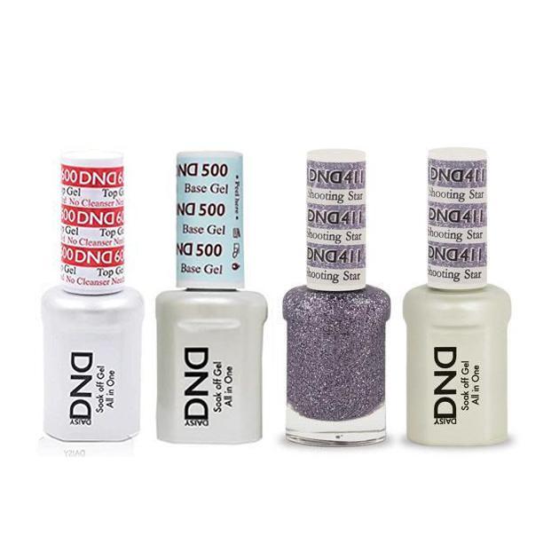 DND - #500#600 Base, Top, Gel & Lacquer Combo - Shooting Star - #411 - Gel & Lacquer Polish at Beyond Polish