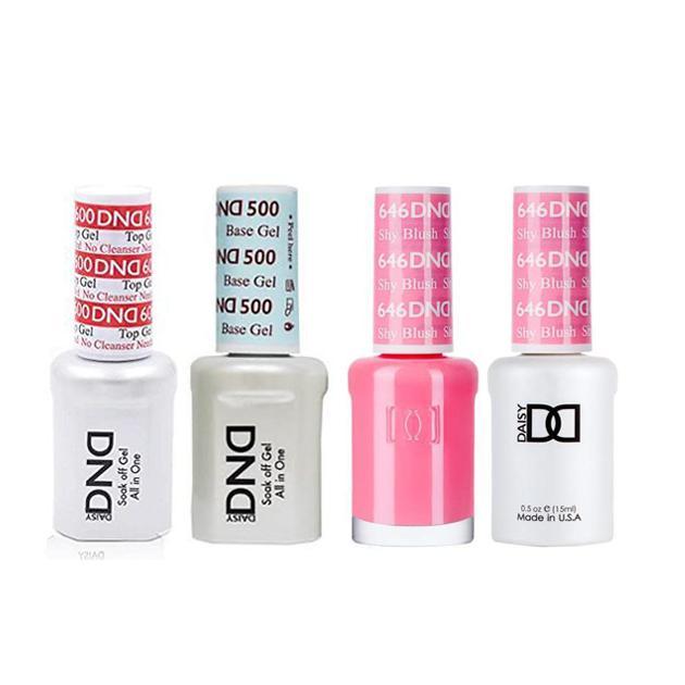 DND - #500#600 Base, Top, Gel & Lacquer Combo - Shy Blush - #646 - Gel & Lacquer Polish at Beyond Polish