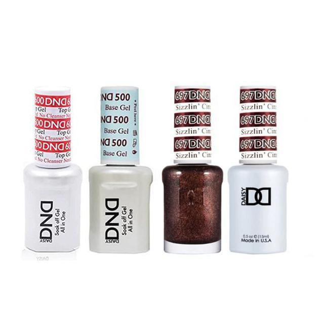 DND - #500#600 Base, Top, Gel & Lacquer Combo - Sizzlin' Cinnamon - #697 - Gel & Lacquer Polish at Beyond Polish