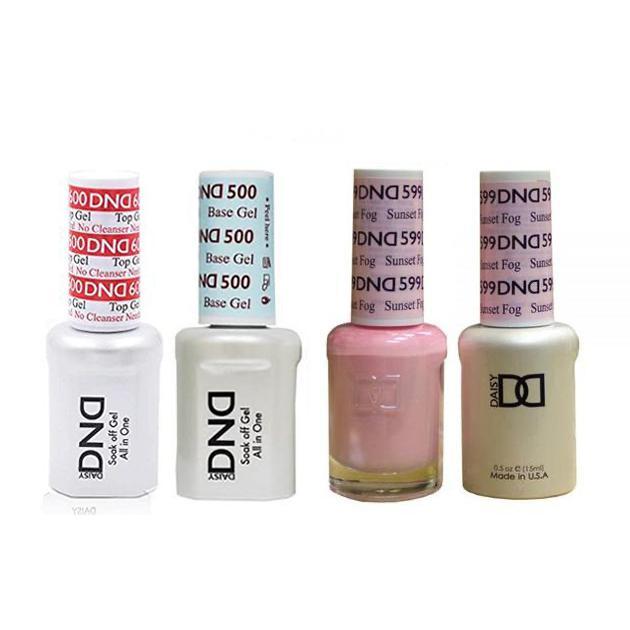 DND - #500#600 Base, Top, Gel & Lacquer Combo - Sunset Fog - #599 - Gel & Lacquer Polish at Beyond Polish
