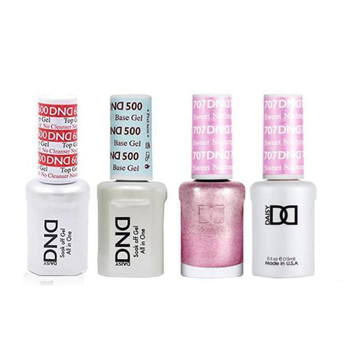 DND - #500#600 Base, Top, Gel & Lacquer Combo - Sweet Nothing - #707