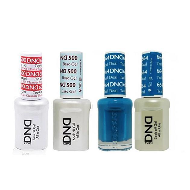 DND - #500#600 Base, Top, Gel & Lacquer Combo - Teal Deal - #664 - Gel & Lacquer Polish at Beyond Polish