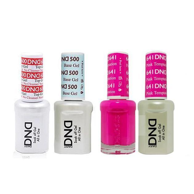DND - #500#600 Base, Top, Gel & Lacquer Combo - Temptation Pink - #641 - Gel & Lacquer Polish at Beyond Polish