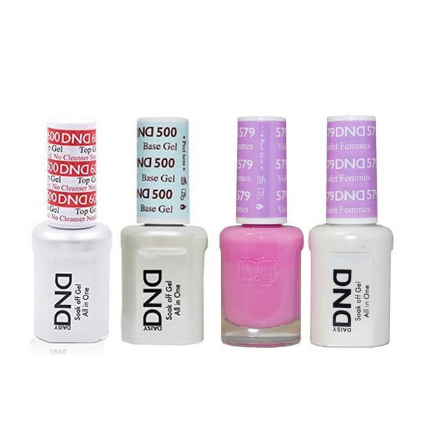 DND - #500#600 Base, Top, Gel & Lacquer Combo - Violet Femmes - #579 - Gel & Lacquer Polish at Beyond Polish