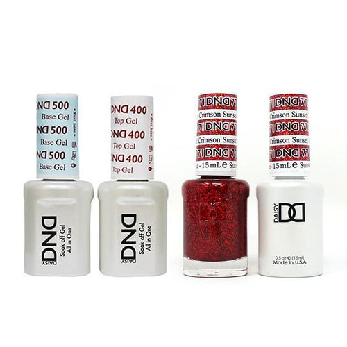 DND - Base, Top, Gel & Lacquer Combo - Crimson Sunset - #771