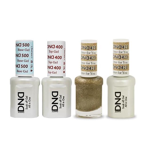 DND - Base, Top, Gel & Lacquer Combo - Glitter for You - #423 - Gel & Lacquer Polish at Beyond Polish