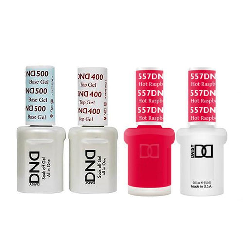 DND - Base, Top, Gel & Lacquer Combo - Hot Raspberry - #557