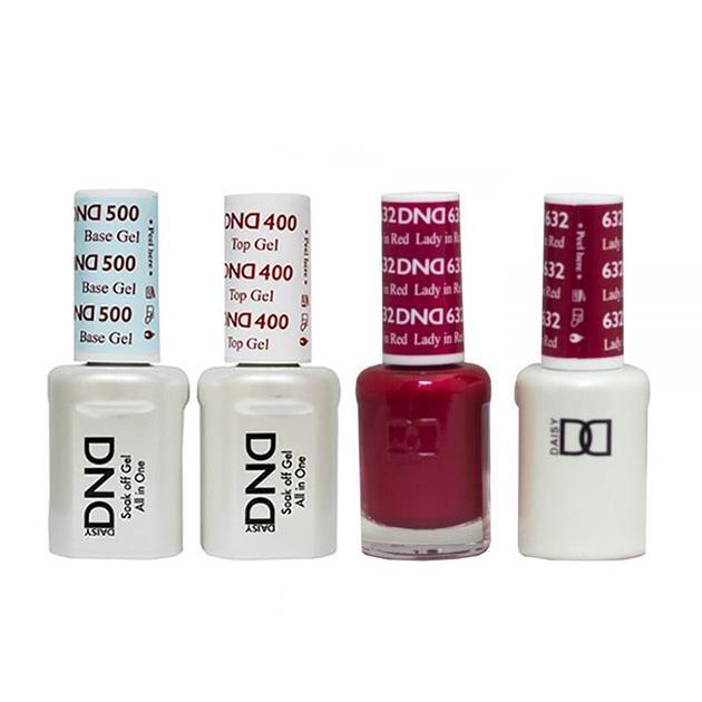 DND - Base, Top, Gel & Lacquer Combo - Lady In Red - #632 - Gel & Lacquer Polish at Beyond Polish