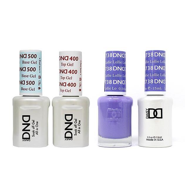 DND - Base, Top, Gel & Lacquer Combo - Lollie - #738 - Gel & Lacquer Polish at Beyond Polish