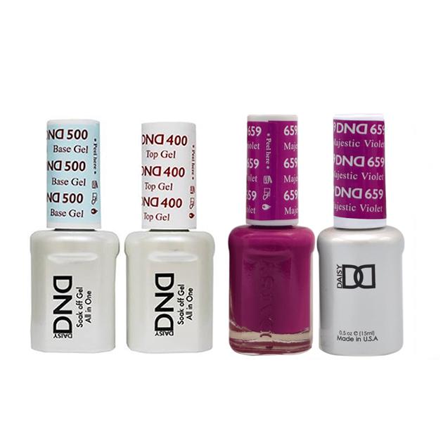 DND - Base, Top, Gel & Lacquer Combo - Majestic Violet - #659 - Gel & Lacquer Polish at Beyond Polish