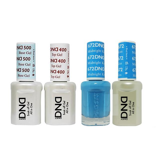 DND - Base, Top, Gel & Lacquer Combo - Midnight Kiss - #672 - Gel & Lacquer Polish at Beyond Polish