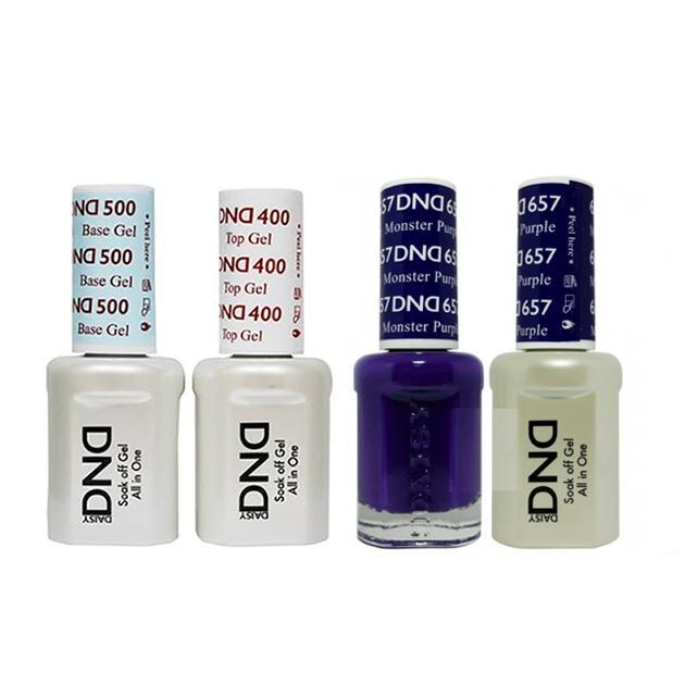 DND - Base, Top, Gel & Lacquer Combo - Monster Purple - #657 - Gel & Lacquer Polish at Beyond Polish