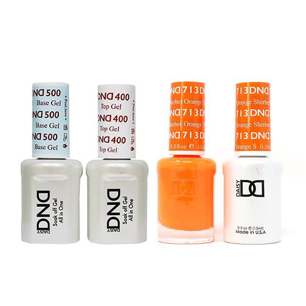 DND - Base, Top, Gel & Lacquer Combo - Orange Sherbet - #713 - Orange Gel & Lacquer Polish - DNDBT-713 - Beyond Polish dnd-base-top-gel-lacquer-combo-orange-sherbet-713-orange-gel-lacquer-polish-dndbt-713-beyond-polish