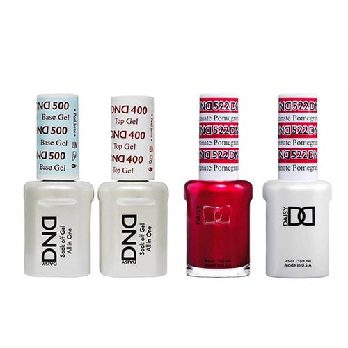 DND - Base, Top, Gel & Lacquer Combo - Pomegranate - #522