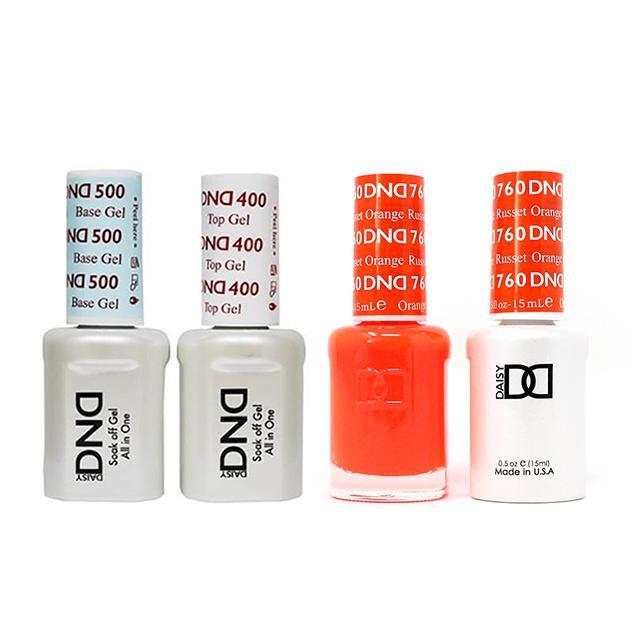 DND - Base, Top, Gel & Lacquer Combo - Russet Orange - #760 - Gel & Lacquer Polish at Beyond Polish