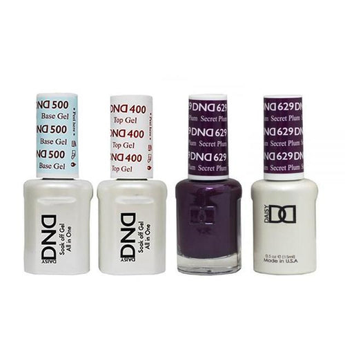 DND - Base, Top, Gel & Lacquer Combo - Secret Plum - #629