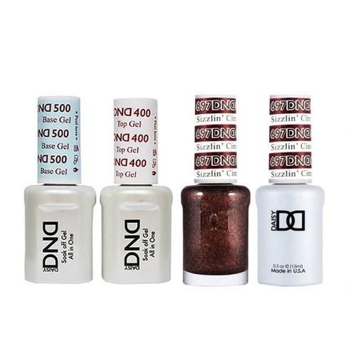 DND - Base, Top, Gel & Lacquer Combo - Sizzlin' Cinnamon - #697