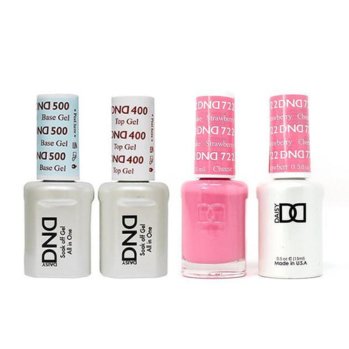 DND - Base, Top, Gel & Lacquer Combo - Stawberry Cheesecake - #722