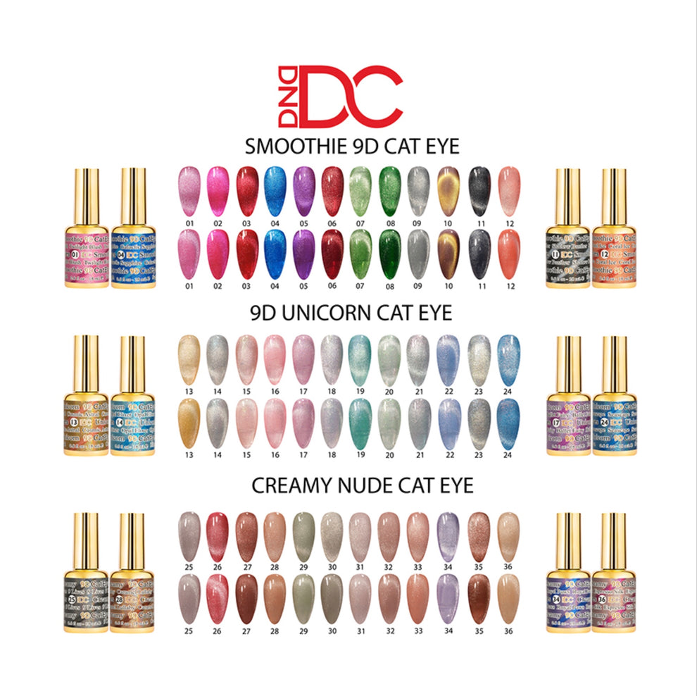 DND - DC 9D Cat Eye Collection - 36 pcs - Gel Polish at Beyond Polish