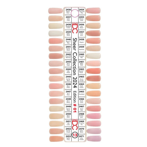 DND - DC Swatch Set - Gel & Lacquer Swatch - Single #13 (Sheer 2024 Collection) - Manicure & Pedicure Tools at Beyond Polish