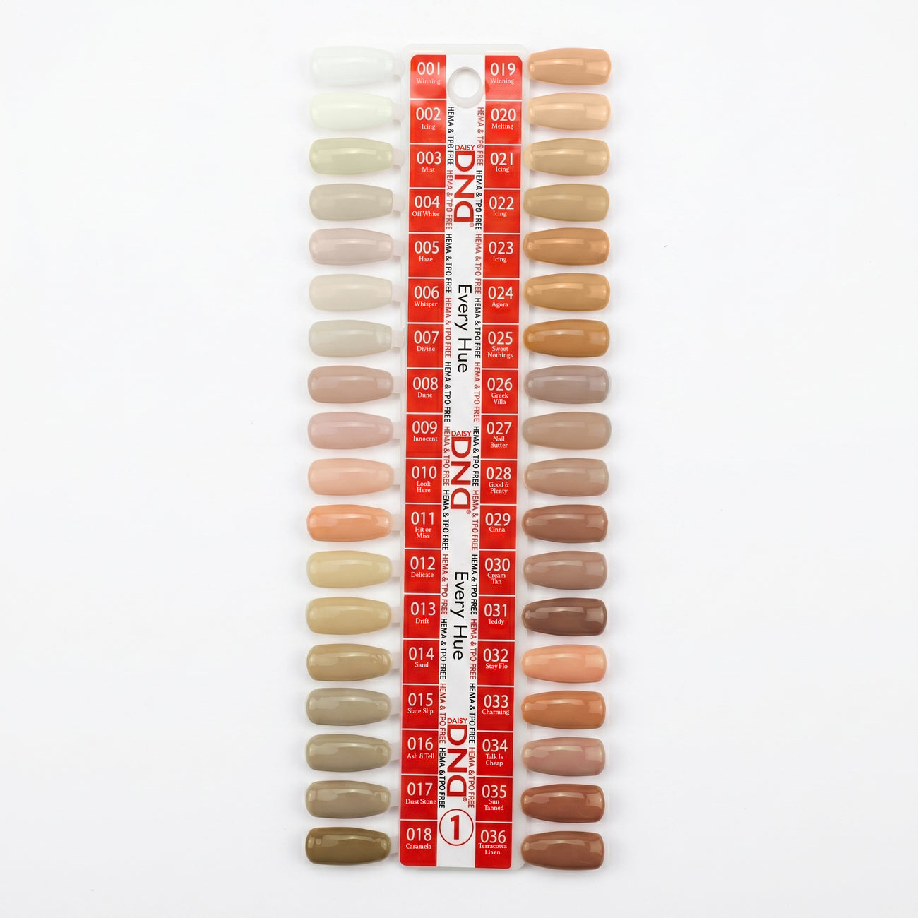 DND - DC Swatch Set - Part 01 - Set Of 36 Colors - Every Hue - Manicure & Pedicure Tools at Beyond Polish
