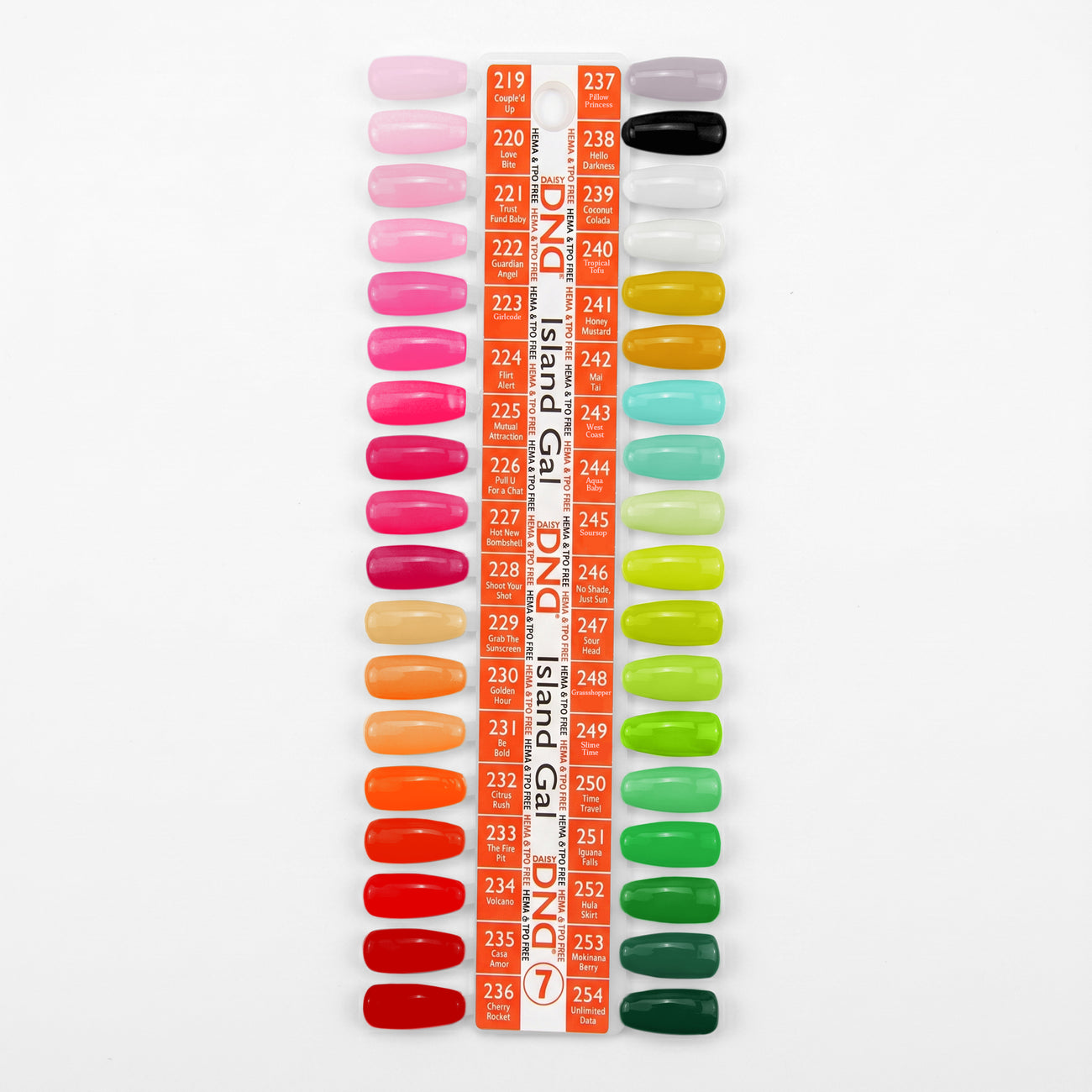DND - DC Swatch Set - Part 07 - Set Of 36 Colors - Island Gal - Manicure & Pedicure Tools at Beyond Polish